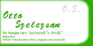 otto szelezsan business card